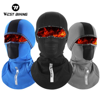 WEST BIKING Winter Cycling Headwear Fleece Balaclava Cap Keep Warm Windproof Bicycle Full Face Cover MTB Motorcycle Skiing Hat