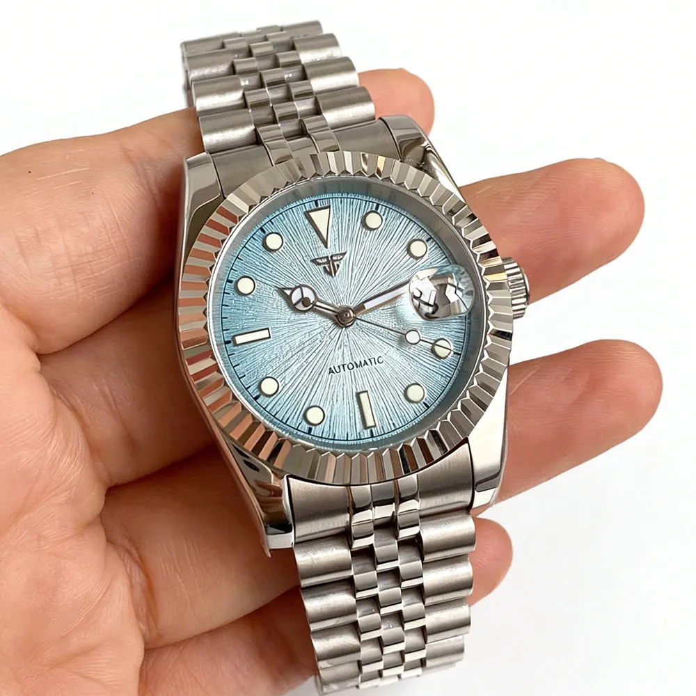 

MIYOTA8215 Asis 2824 Movement Luminous Textured Watch Dial Sapphire Glass 10ATM Waterproof Automatic Men's Watch 36mm