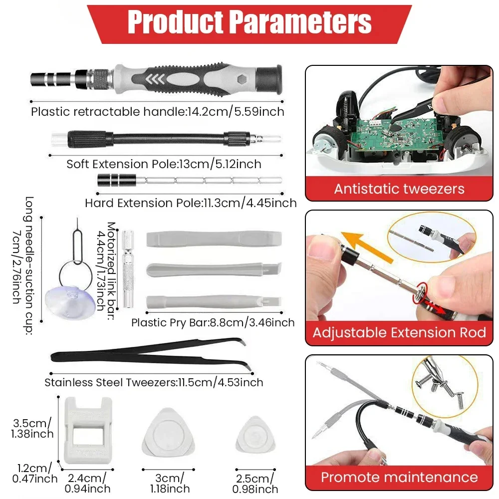 Xiaomi 115 in 1 Electronics Screwdriver Set Precision Screwdriver Tools Nut Driver Professional Magnetic Laptop Repair Tools