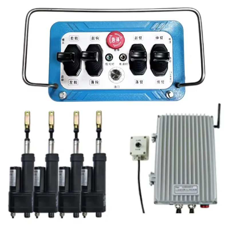 Industrial Universal RC Transmitter Receiver Proportional Wireless Remote Control for Crane Metal Construction Box Packaging