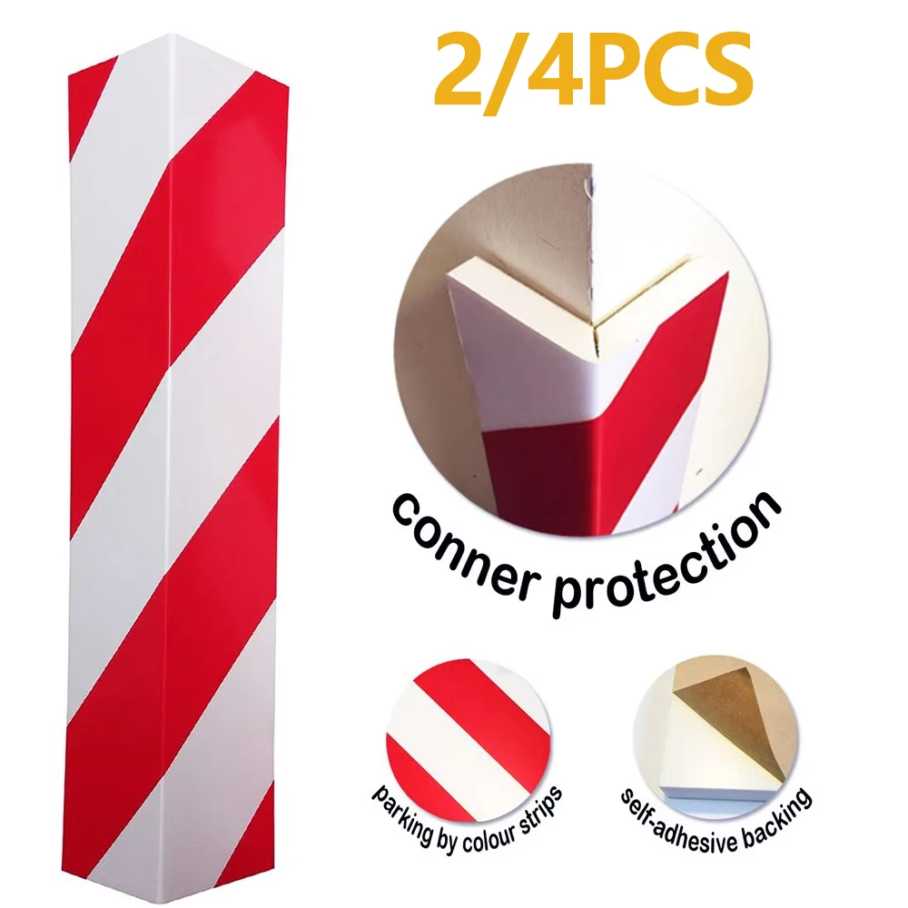 2/4pcs Parking Garage Car Door Protector Foam Wall Protector Warning Car Accessories Corner Bumper Edge Sticker Scratch Adhesive