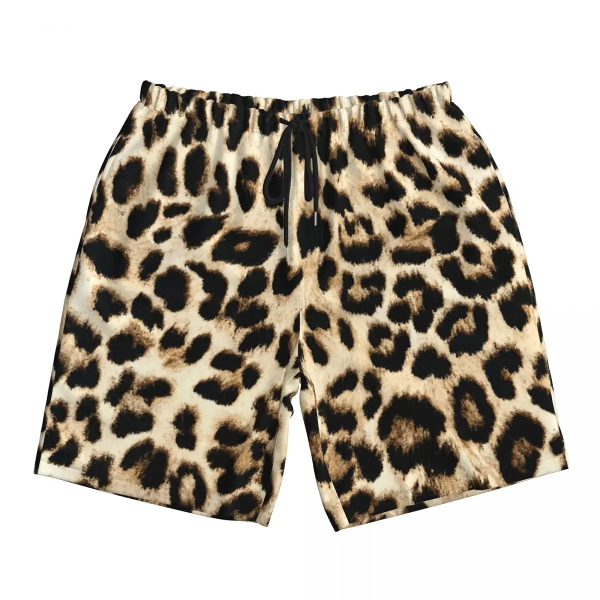

Шорты с леопардовым принтом, летние спортивные пляжные шорты для фитнеса, мужские быстросохнущие винтажные плавки большого размера с принтом