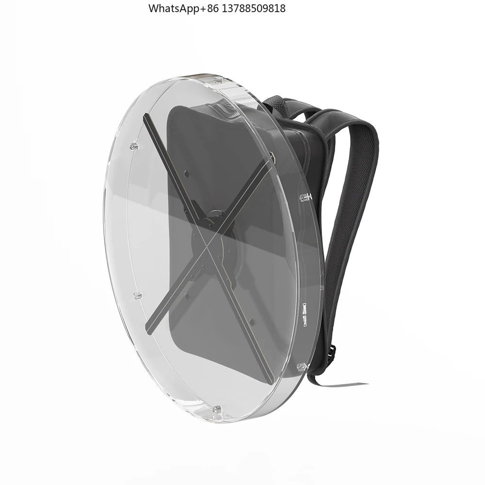 

Портативный 3D-голографический дисплей-рюкзак 52 см с LED-вентилятором, 3D-голографический проектор, голографический вентилятор — премиальное голографическое оборудование