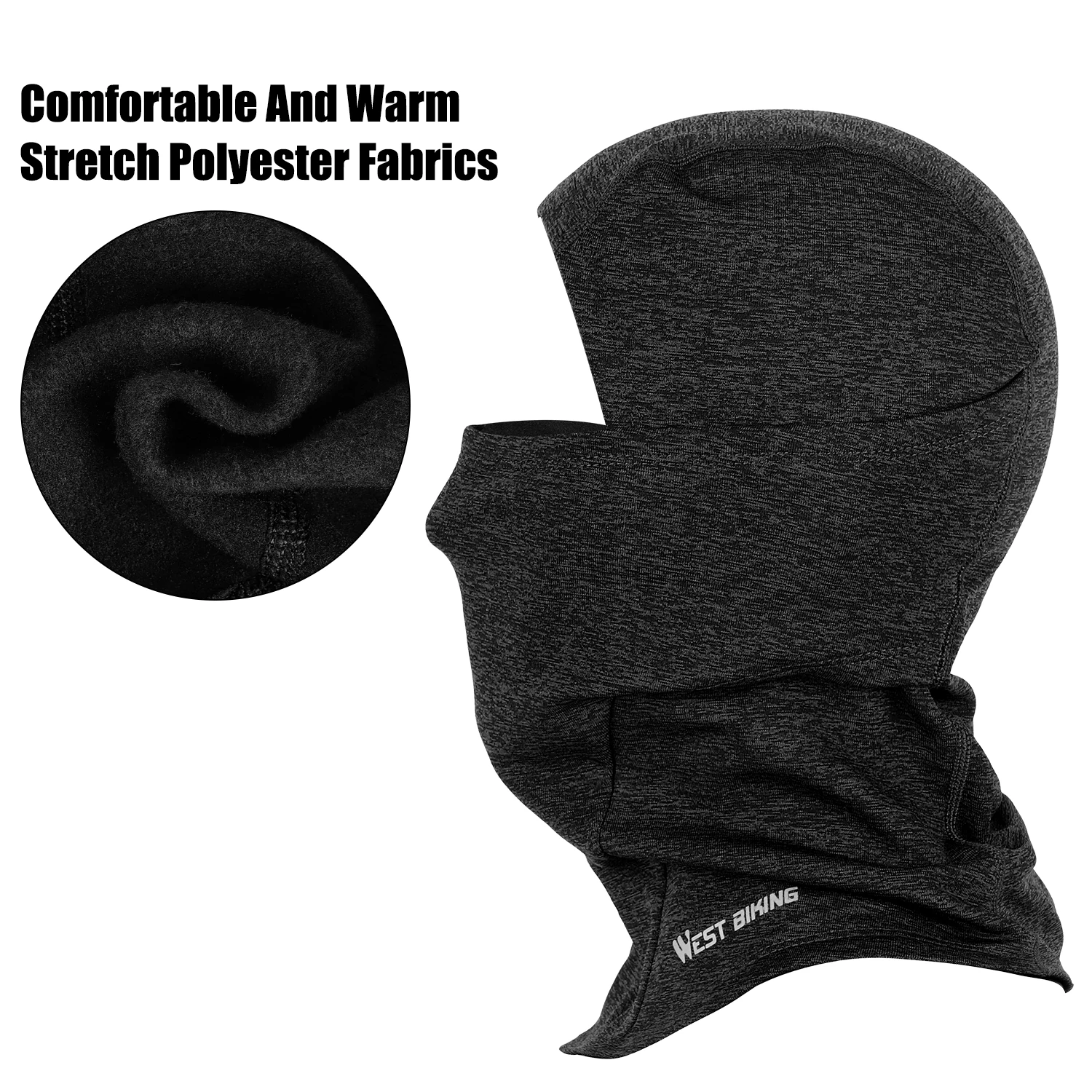 WEST BIKING Cycling Full Face Mask Winter Warm Balaclava Helmet Liner Windproof Neck Warmer Outdoor Running Skiing Sport Gear