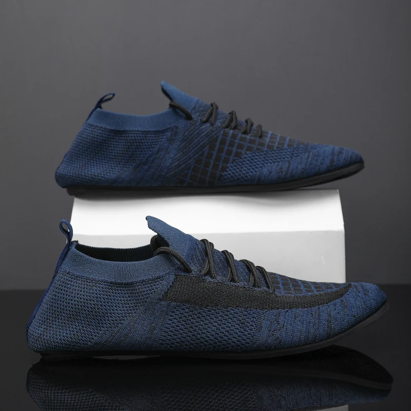 YRZL Mesh Loafers Men Driving Moccasins High Quality Flats Walking Shoes Breathable Non Slip Casual Loafers Summer Mens Shoes