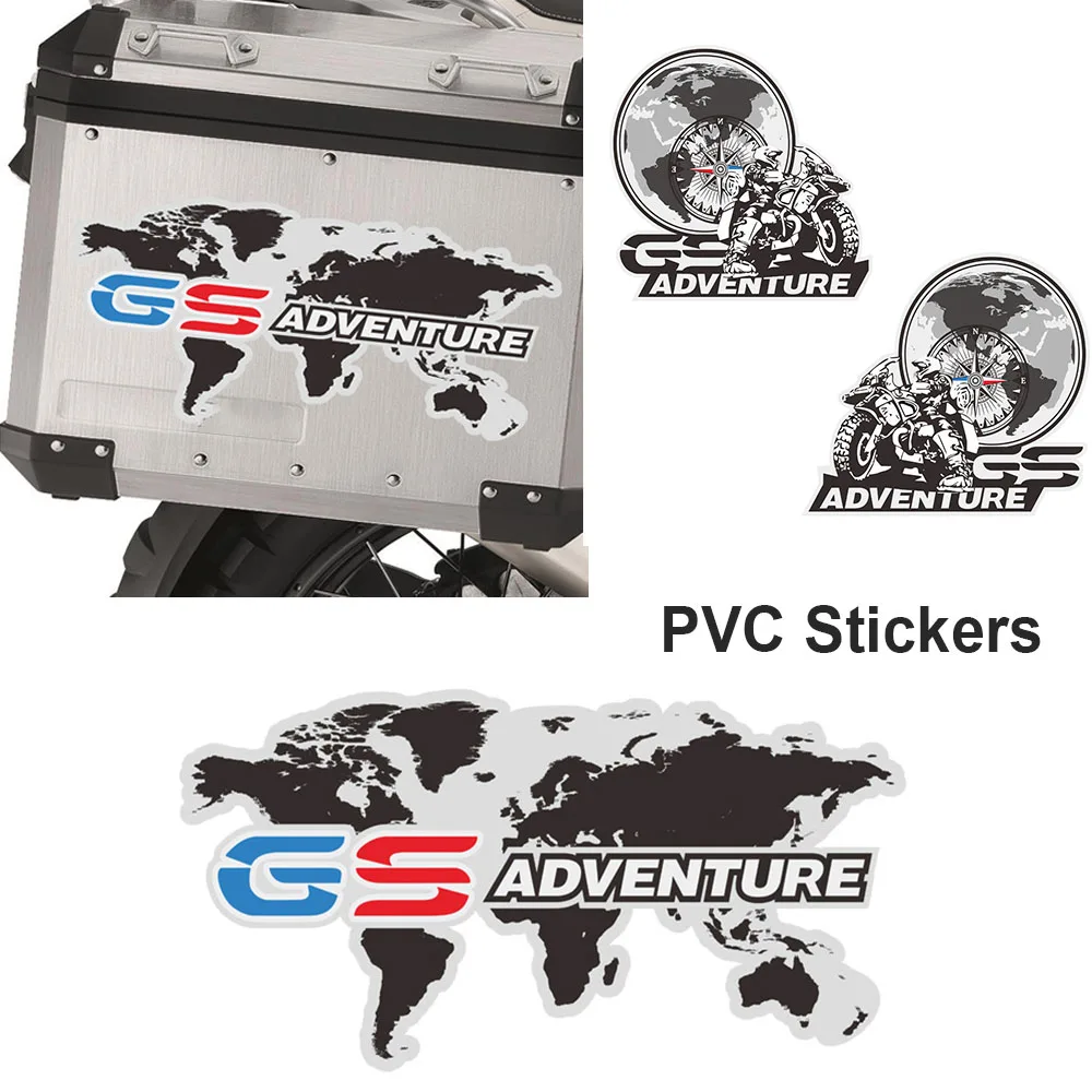 

For BMW R1200GS R 1200 GS GSA Trunk Case Aluminium Luggage Tail Top Side Box Stickers Panniers Motorcycle Adventure