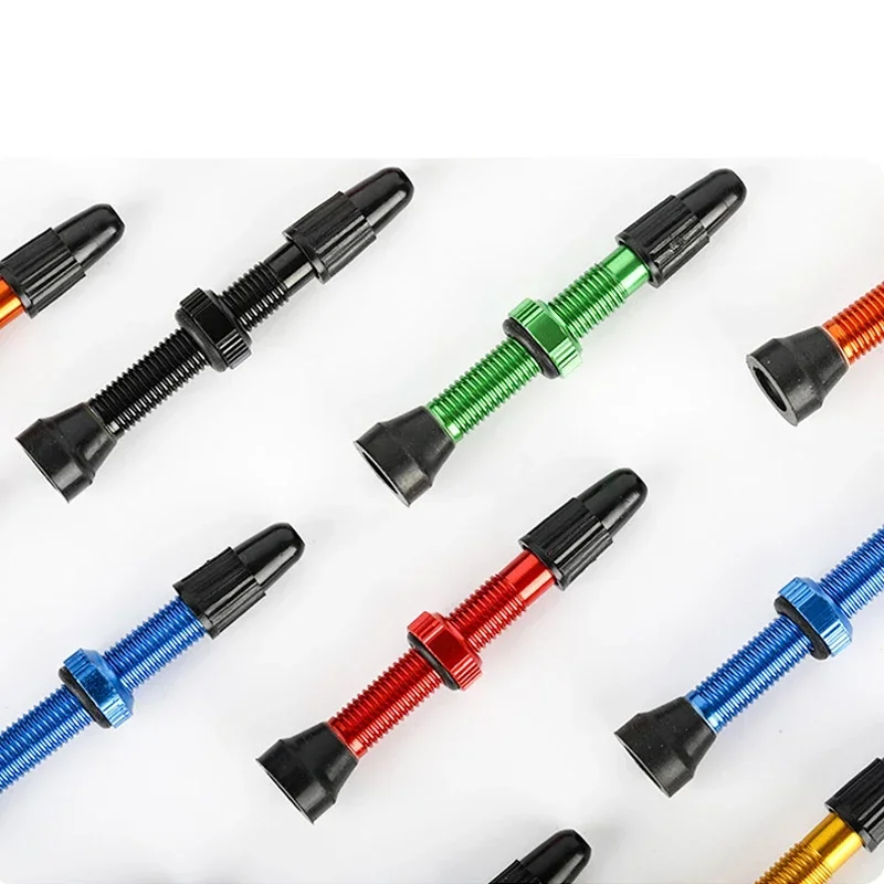 2pcs Bicycle Bike Tubeless Presta Valves Stems Aluminium Alloy 40mm 44mm 48mm 60mm 80mm with Valve Core Removal Tool