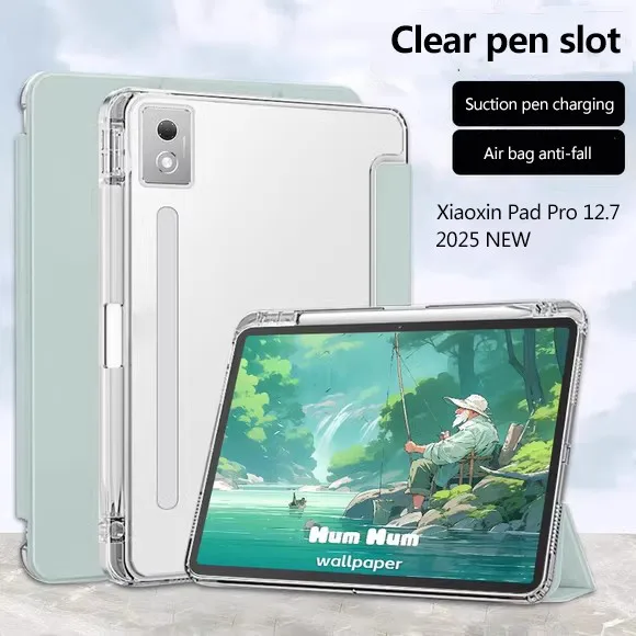 Clear Acrylic Pen Slot Case For Lenovo Xiaoxin 12.7 Inch 2025 M11 K11 B11 P11 Plus Pad 11 P11 Pro 11.5 M10 Plus 3rd 10.6