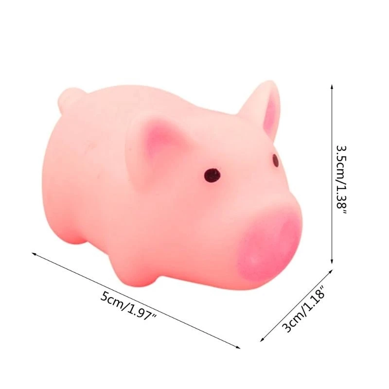 10 個かわいいピンクのブタのスクイーズ音圧おもちゃおやつ子供の誕生日ゲストギフト 15UB