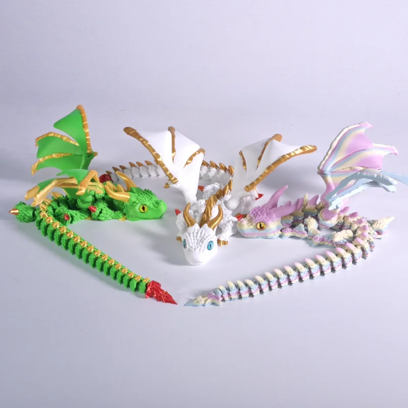 Dragon Wyvern imprimé en 3D avec ailes, modèle de Simulation, cadeau, Dragons articulés, Fidget Dragons, jouets d'ornements de bureau, nouvelle collection