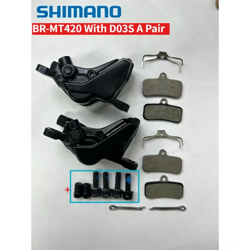 Imagen 2 del producto Pinza de freno hidráulica SHIMANO DEORE MT420 D03S D02S BR-MT420 con 4 pistones, producto original nuevo.