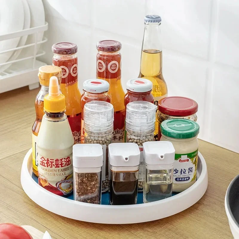 360 Degree Rotating Lazy Susan Turntable Organizer Non Slip Spinning Storage Tray For Kitchen Cabinet Pantry Fridge And Bathroom