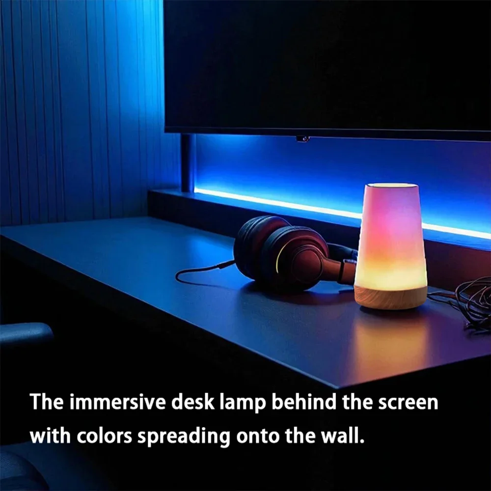Luz LED nocturna que cambia de 13 colores, lámpara de noche RGB recargable por USB táctil con Control remoto, lámpara regulable, lámpara de mesita de noche portátil