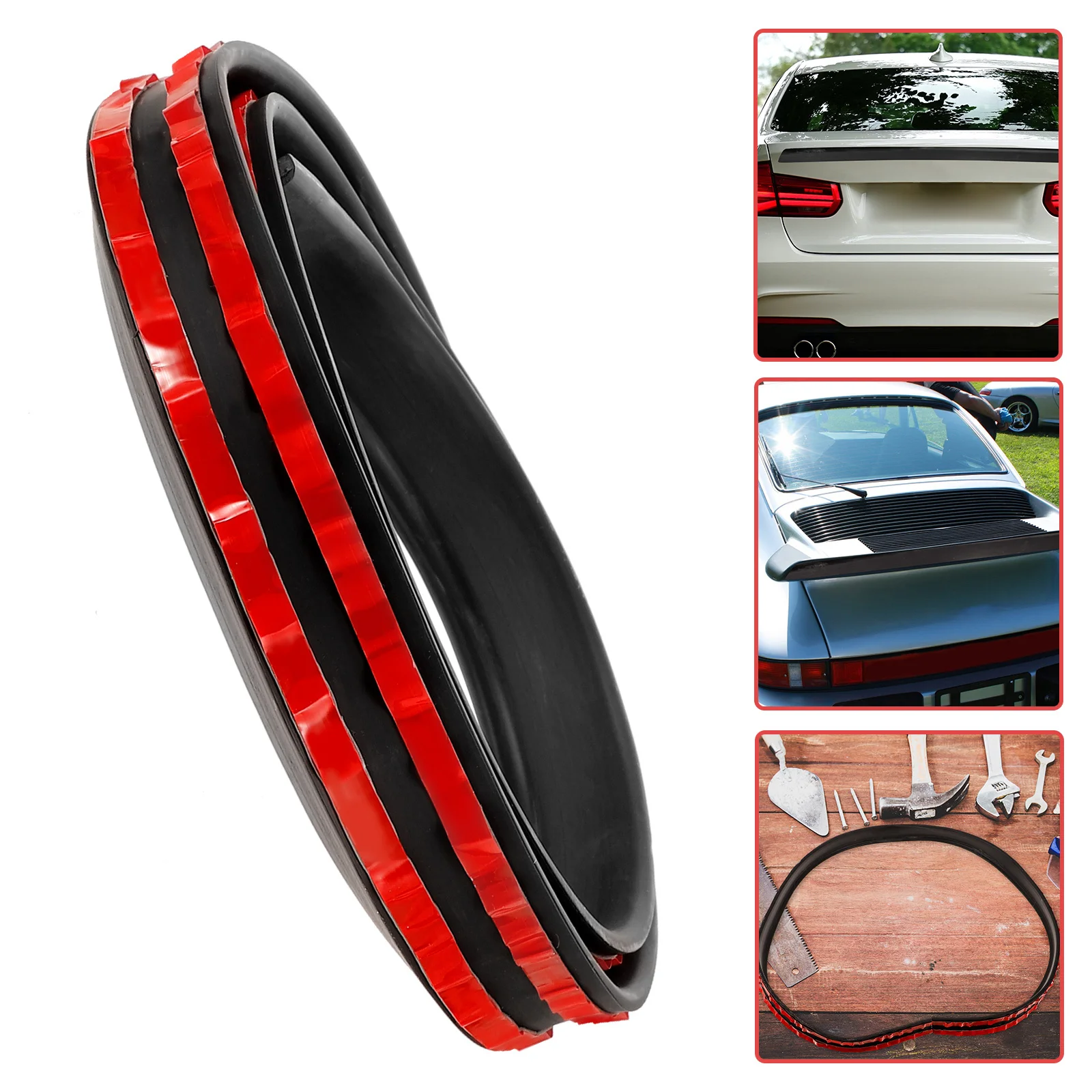 

Car Spoiler Wing Universal Rear Roof Spoiler Sturdy Resin Fiber Easy Install Reduce Wind Resistance Improve Stability