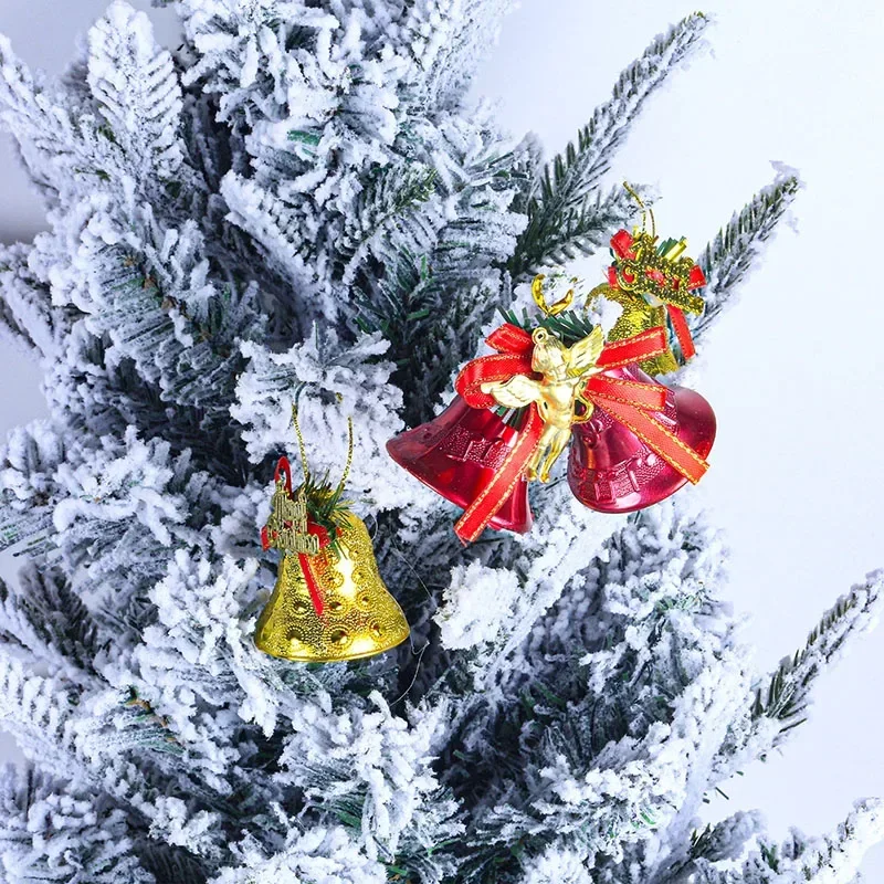 Christmas Decorations Plastic Electroplated Bell String Set Christmas Tree Pendant Accessories Craft Bell 4.5cm Bell 크리스마스