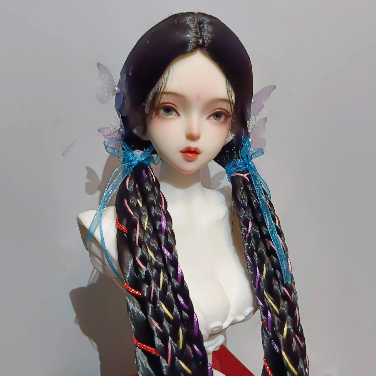 1/6 1/4 1/3 BJD Doll Wigs Ancient Costume Hanfu Vintage Long Braid Hair Fairy Wig For YOSD MSD SD13 SSDF Uncle Accessories A1993