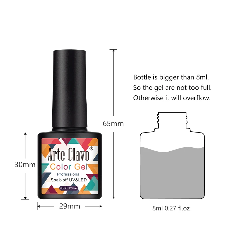 Arte Clavo-Juego de esmaltes de uñas en Gel, 20 piezas, barnices híbridos, lámpara UV LED, Kits de Gel, capa superior Base para uñas, juego de esmaltes de Gel para manicura