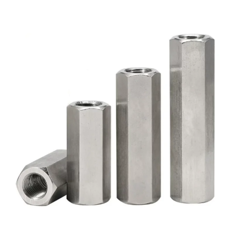 M6 M8 M10 M12 M14 M16 Lengthen Hex Column Joint Coupling Nut 304 Stainless Steel Connect Standoff Long Rod Coupling Hex Nut