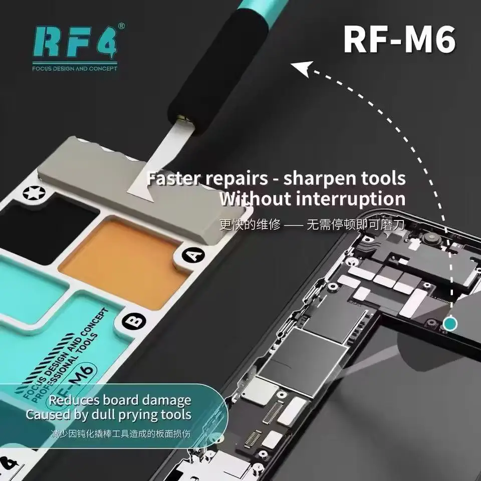 RF4 RF-M6 Aluminum Alloy Magnetic Absorption Portable Disk Phone and Computer Repair Screw Magnet Storage Box Phone Repair Tools