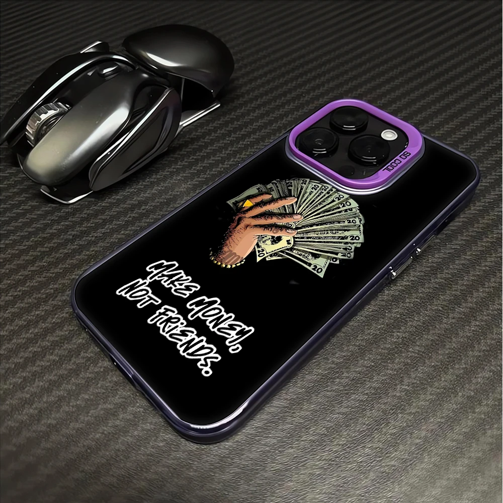 الوقت هو المال الدولار النقدية حالة الهاتف آيفون 16 16E 15 14 13 12 11 برو Xs ماكس ميني زائد Celulares الصلب فوندا