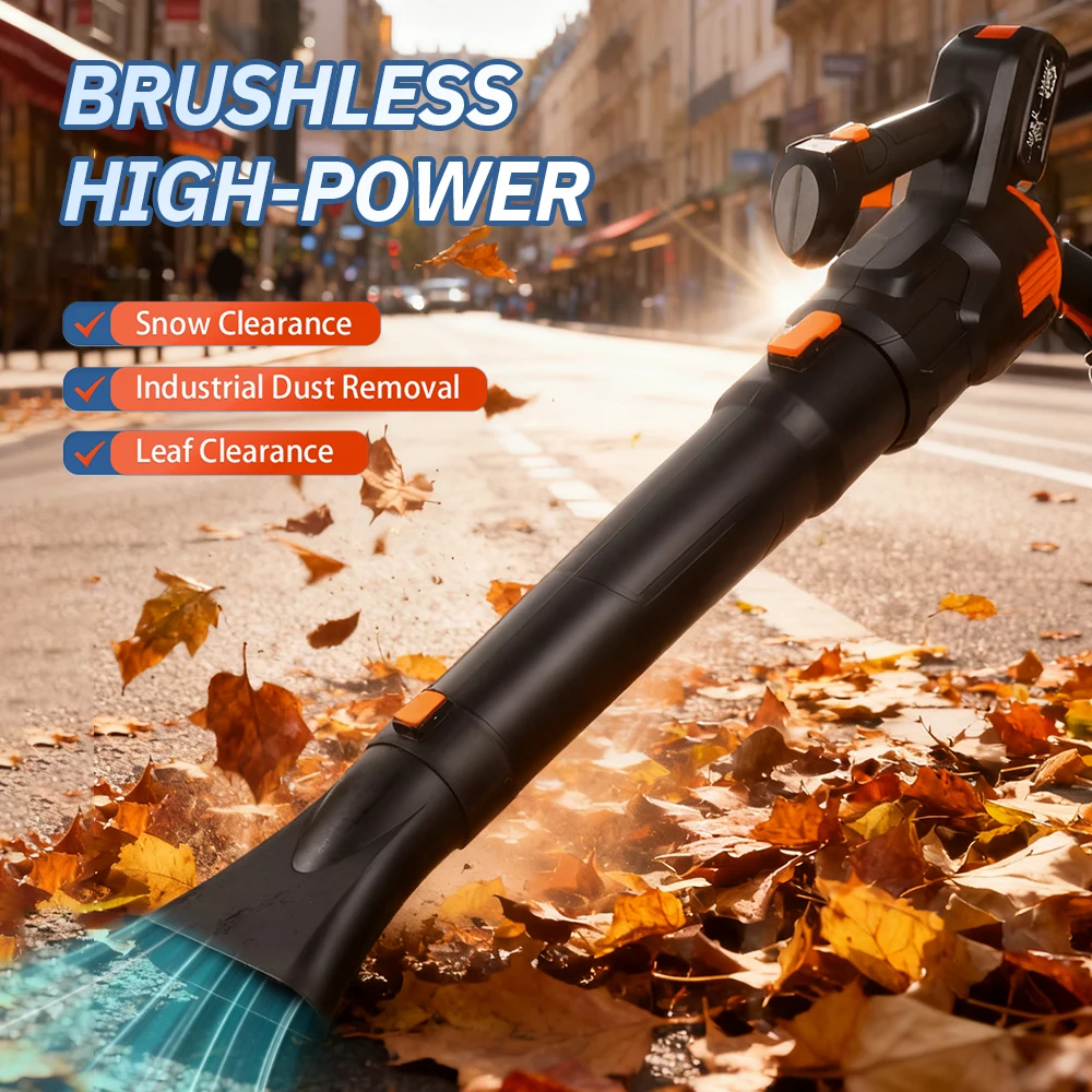 

Multi-function 21V Electric Leaf Blower Cordless Blower Turbo Blower Portable Dust Blower High Power Snow Blower