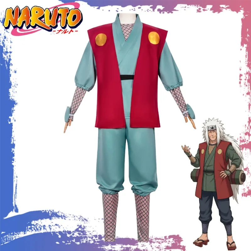 

Naruto Jiraiya Sage Mode Cosplay Costume, Classic First Generation Outfit for Halloween and Anime Party Dress Up