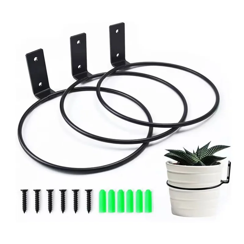 

Foldable Flower Plant Stand, Ring-Shaped Metal Plant Pot Hook, Pot Ring, Plant Wall Hook, Flower Pot Stand, Garden Home Decor