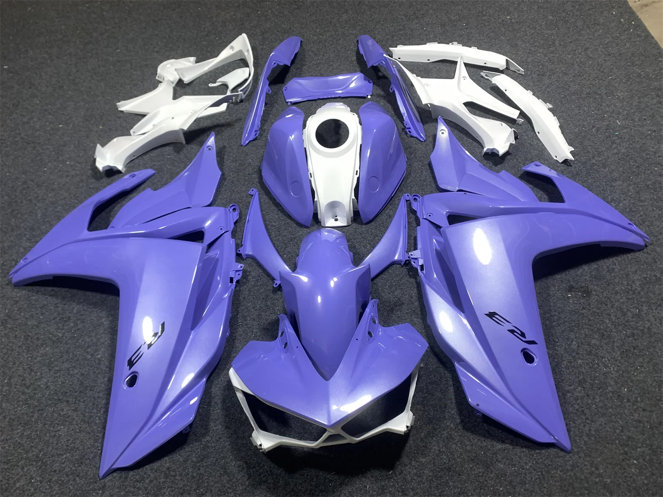 Motorcycle Fairing Kit YZF-R3 2015 2016 2017 2018 YZF-R25 15 16 17 18 Year Fairing Purple Pearl White motorcycle housing