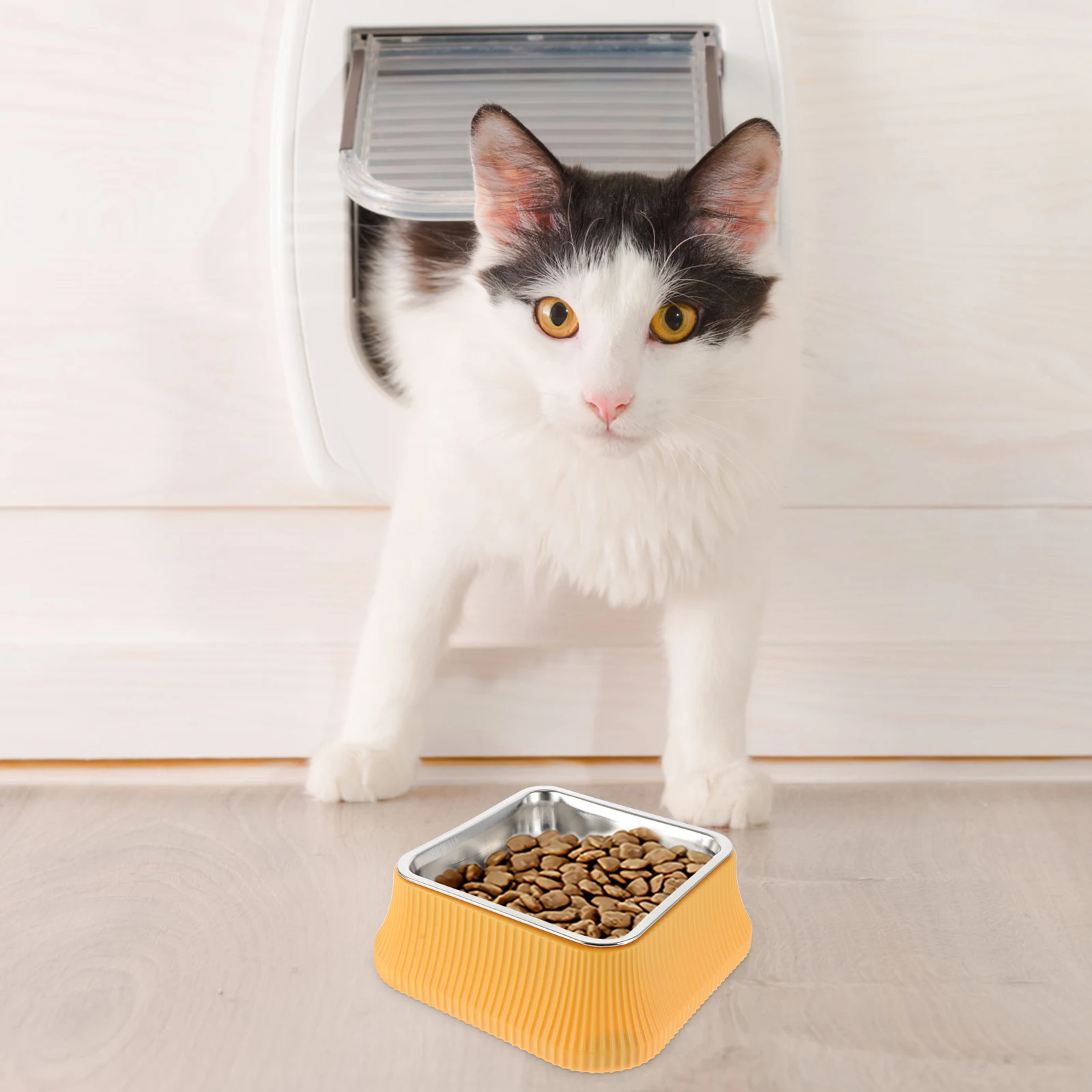

Large Capacity Pet Feeding Equipment Dog Bowl Cat Food Serving Bowl Stainless Steel Safe Biting Resistance Easy Clean Anti Slip