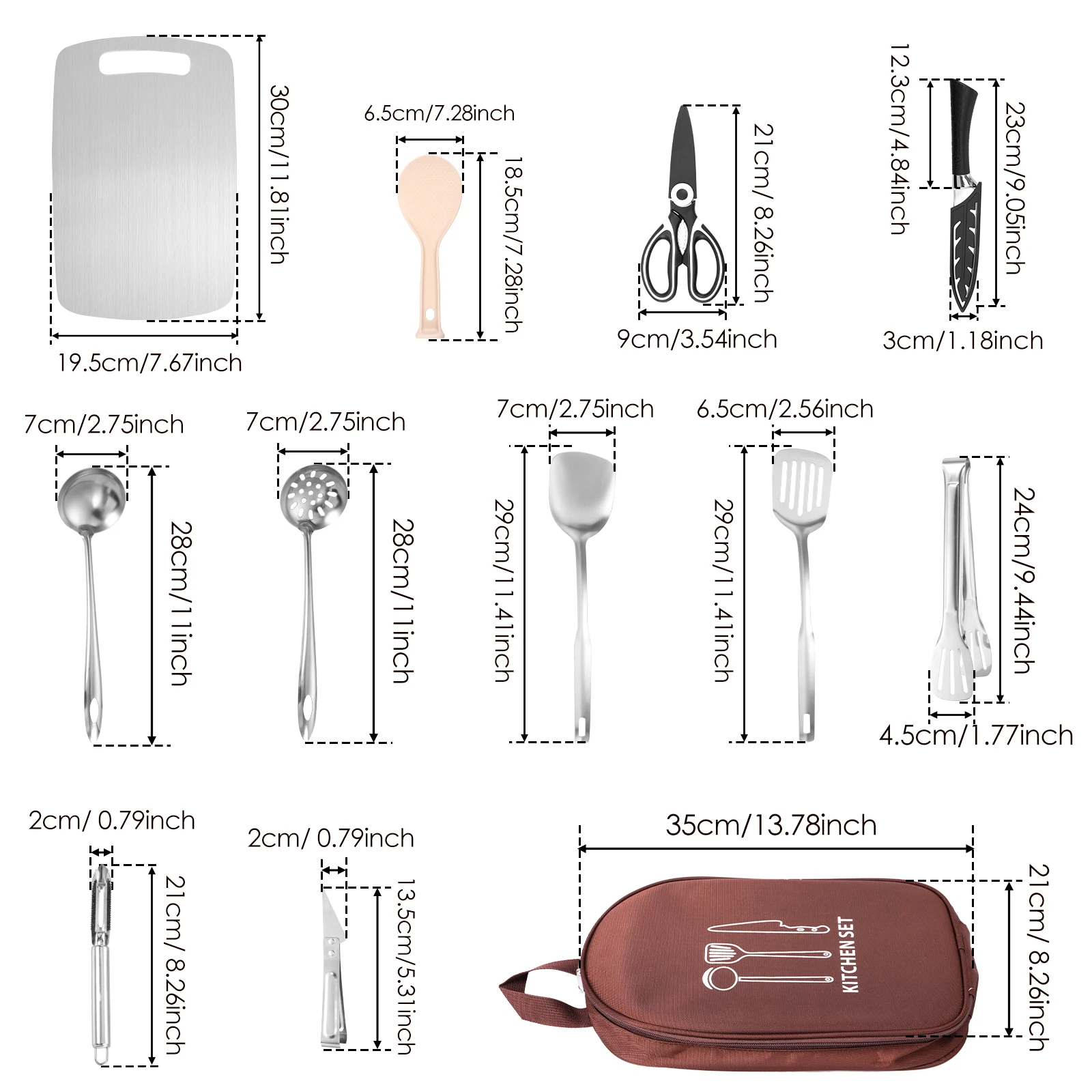12Pcs Outdoor Camping Cutlery  - Camping Cooking And Eating Set 评论和价格