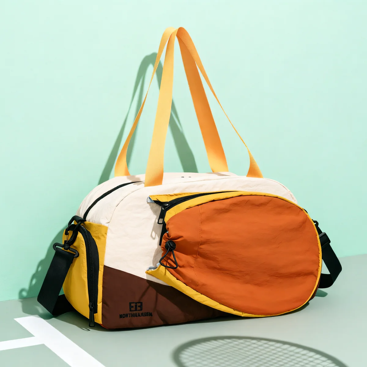Grenzüberschreitende, wasserabweisende Badminton-Tasche mit großem Fassungsvermögen, Umhängetasche für Fitness, koreanische 3-in-1-Tennistasche, Reisetasche für Studenten – Detail 9