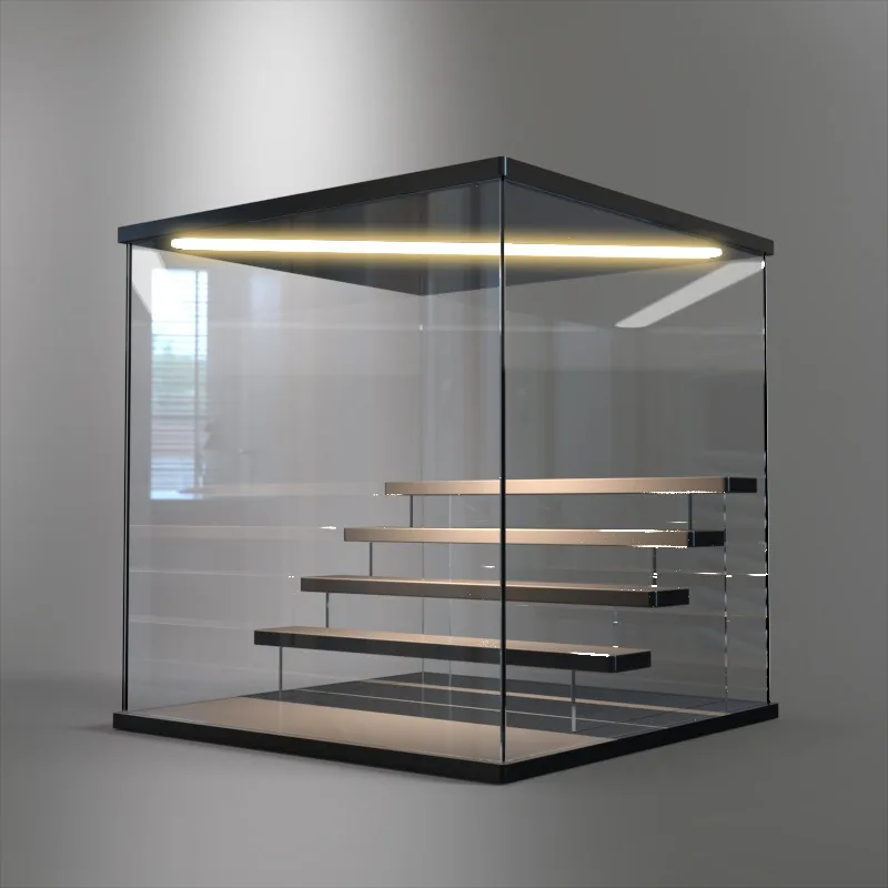 Modern Transparent Acrylic Display Box Simple Large Capacity Bedroom Desktop Storage Box Creative Living Room Placement Box