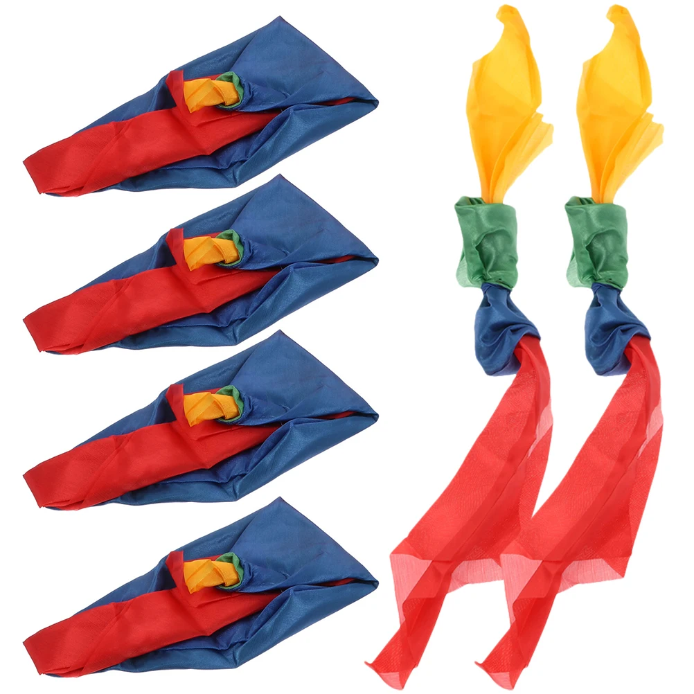 

6 Pcs Gimmick Solid Color Scarf Magician Funny Toy Women Performance Props Silk Dance Miss