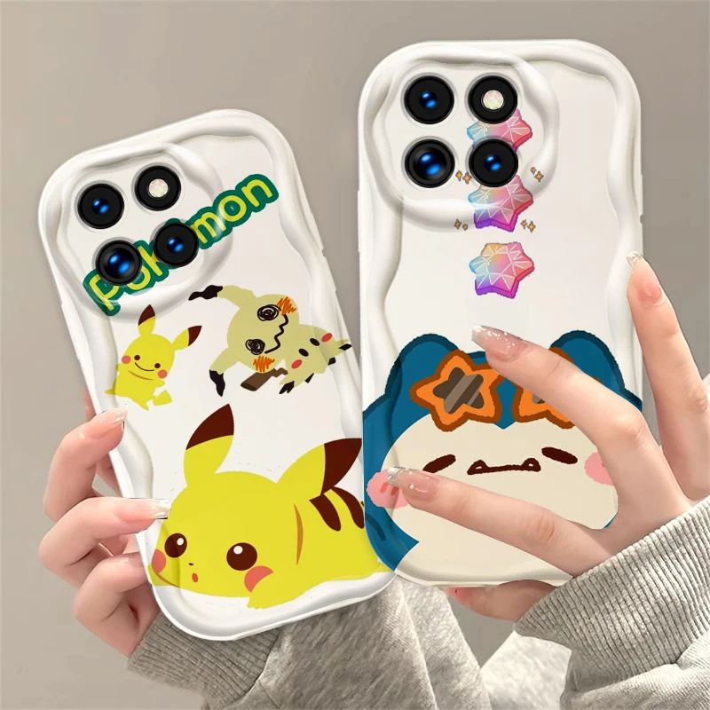 

Anime Cute P-Pokémon For Xiaomi Mi 14 12 12T 11 Lite Poco M6 X6 X5 X4 X3 M3 F4 Pro GT NFC 5G Wave Oil Back Phone Case