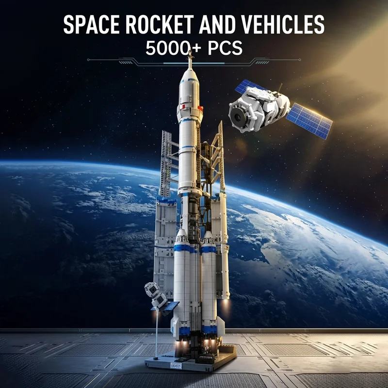 

Наборы строительных блоков «Космические ракеты и транспортные средства» (5000+ деталей), праздничные декоративные украшения, кирпичики для детей и взрослых, рождественские подарки