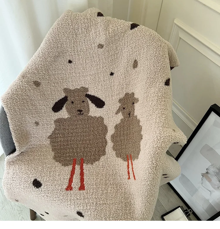 

Luxury Children's Quilt Nap Half Velvet Small Blanket Baby Baby Blanket Air Conditioning Sofa Cover Blanket Thin Winter Gift