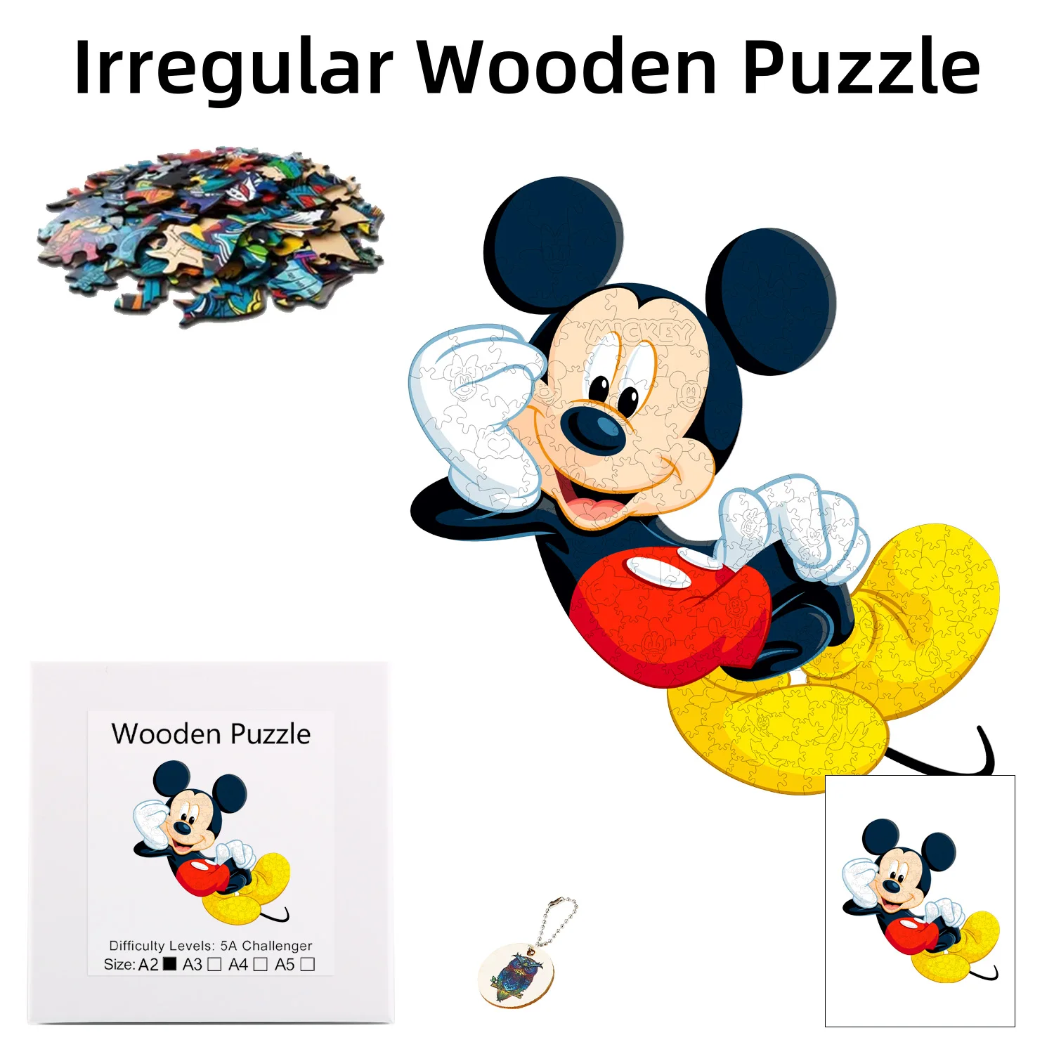

Disney Alien Leisurely Mickey Jigsaw Wooden Puzzle Is The Best Christmas Gift For Children Family And Friends