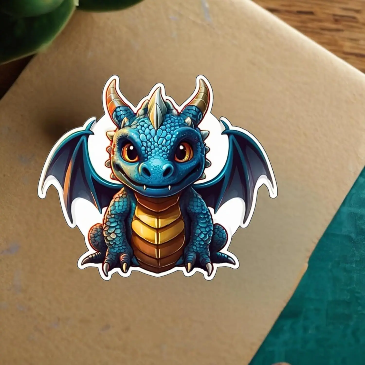 4 шт. очаровательная наклейка с рисунком дракона, прочная, для ноутбуков, бутылок с водой, журналов, скейтбордов, чехлов для телефонов