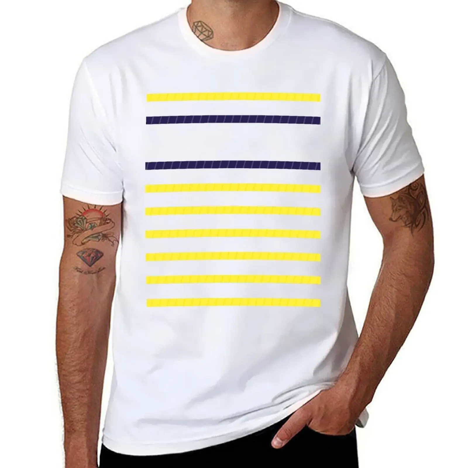 

Scotland White Yellow Navy Thin Hooped Away Jersey 1990 T-Shirt t shirts for man cotton funny anime t shirts oversize T-Shirt