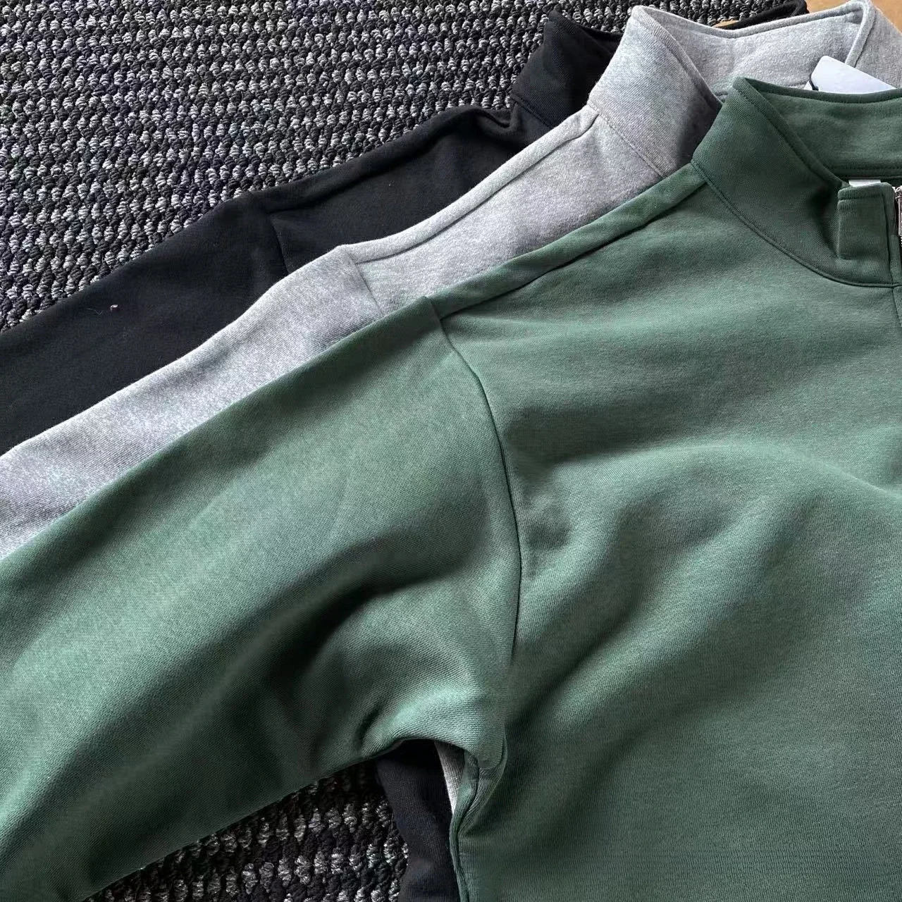 Lo نصف البريدي البلوز المرأة الخريف موضة بسيطة الوقوف طوق هوديس الترفيه فضفاضة تناسب الجري اللياقة البدنية الرياضة المرأة البلوز