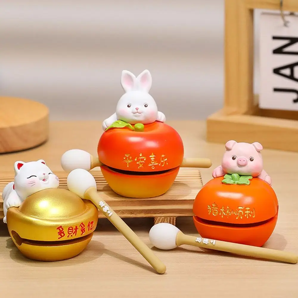 Funny Sound Making Percussion Instrument Wooden Fish Home Ornament with Mallet Drum Wooden Fish Doll Toy