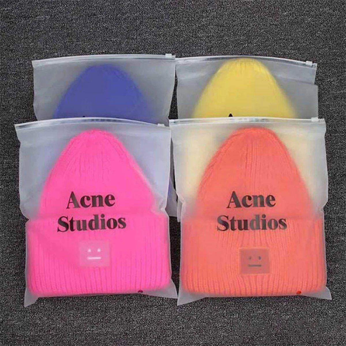 100 Uds. Camiseta con impresión personalizada, traje de baño, cremallera esmerilada, embalaje reciclado de plástico, bolsa de polietileno Ziplock para gorro