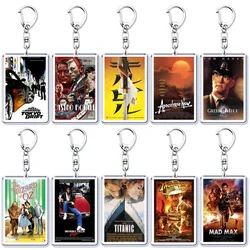 Popular Classic Movies Keychains for Accessories Bag TitanicThe Fast and Furious Pendant Key Chains Keyrings Jewelry Fans Gifts