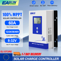 Easun Power MPPT 20A/30A/40A/60A/80A/100A Solar Charger Regulator 12V 24V 36V 48V Battery Solar Panel IP30 Support Lifepo4 Li