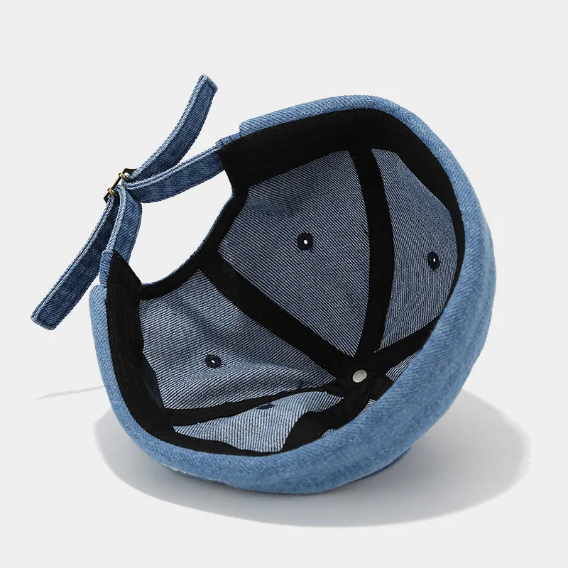 Vintage Letter Embroidery Denim Landlord Hat Men Women Dome Melon Skin Cap Japanese Adjustable Docker Hats Street Hip Hop Beanie