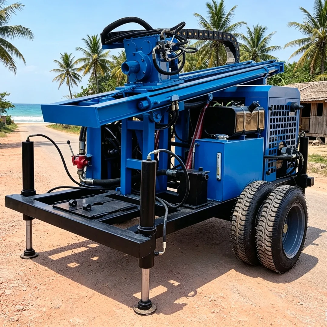 Customized Carriage‑Mounted Mobile Water Well Drilling Rig | Water‑Air Dual‑Purpose Drilling Rig for Rural Household Irrigation