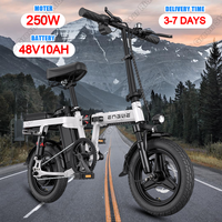 ENGWE T14 Folding Electric Bicycle 250W Powerful Motor 48V10AH Removable Battery Aluminum Alloy Ebike 14*2 In Tire Electric Bike
