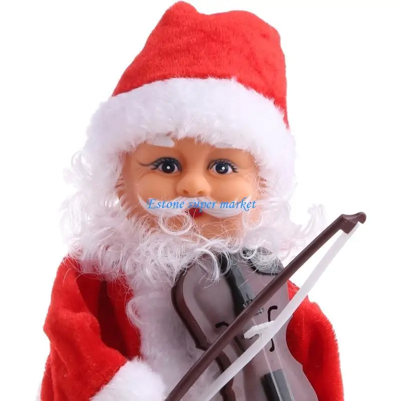 

090B Funny Electric Santa Novelty Music for Play the Violin for Creative Supplies Kids Relieve Boredom
