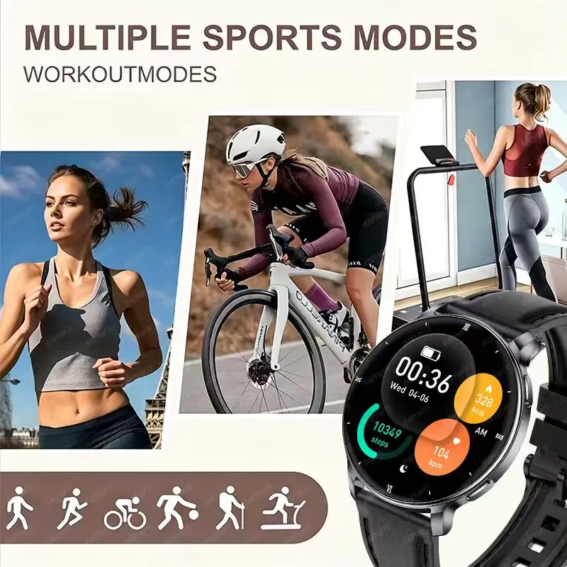 2026 New Ultra-Thin Disc Outdoor Sports Smartwatch, 1.32-Inch AMOLED Full Touchscreen, Lightweight and Compact, Is the Best Gift
