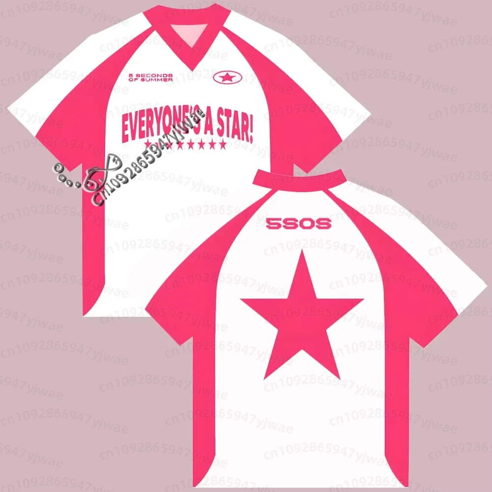2026 5 Seconds Of Summer Jersey Shirt 5sos Everyone's A Star! MEN T-Shirt Women High Street Tops Y2k Women NAME TAG T-Shirt